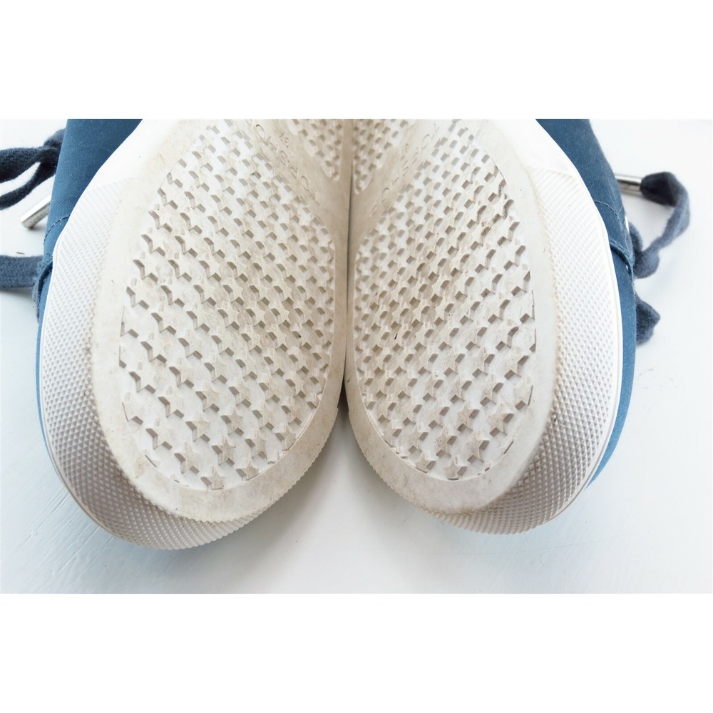 Topshop Lace Up Fashion Sneakers Blue Fabric Women Shoes 4‎ M - Picture 7 of 7